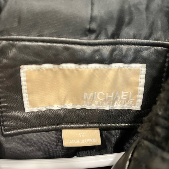 MICHAEL MICHAEL KORS Vintage Lambskin Leather Jacket Black (1X) GUC - Picture 3 of 9